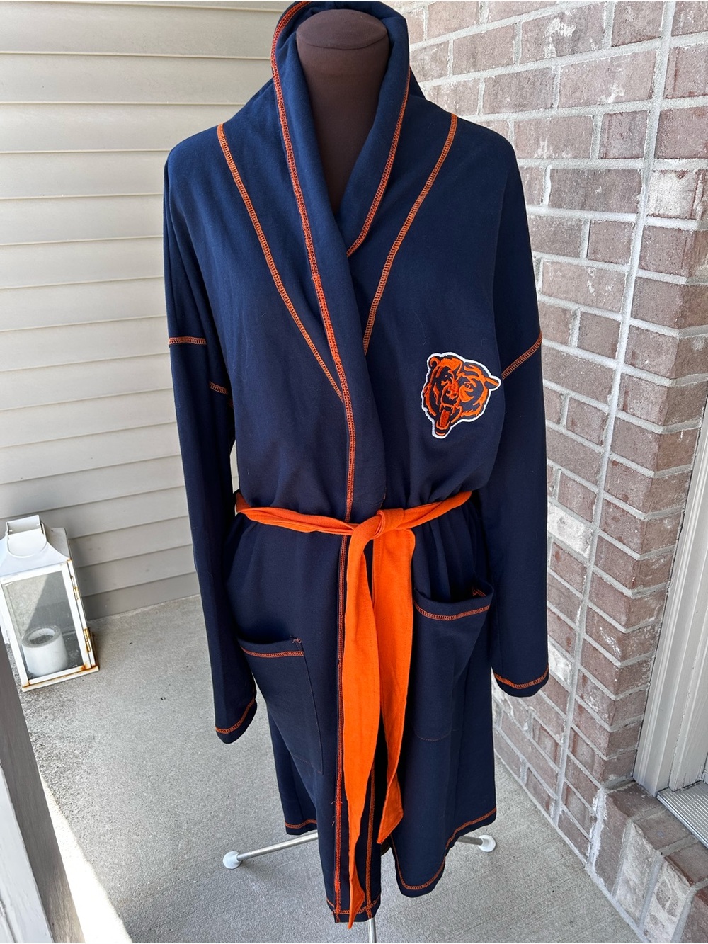 TEAM APPAREL s2XL robe-Chicago Bears shawl collar-belt-large pockets-looks NEW